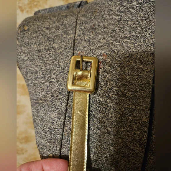 Vintage 1980s Metallic Gold Belt - Picture 3 of 7